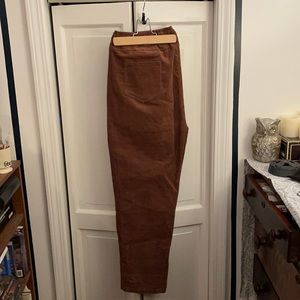 Tan Corduroy High Waisted Pants